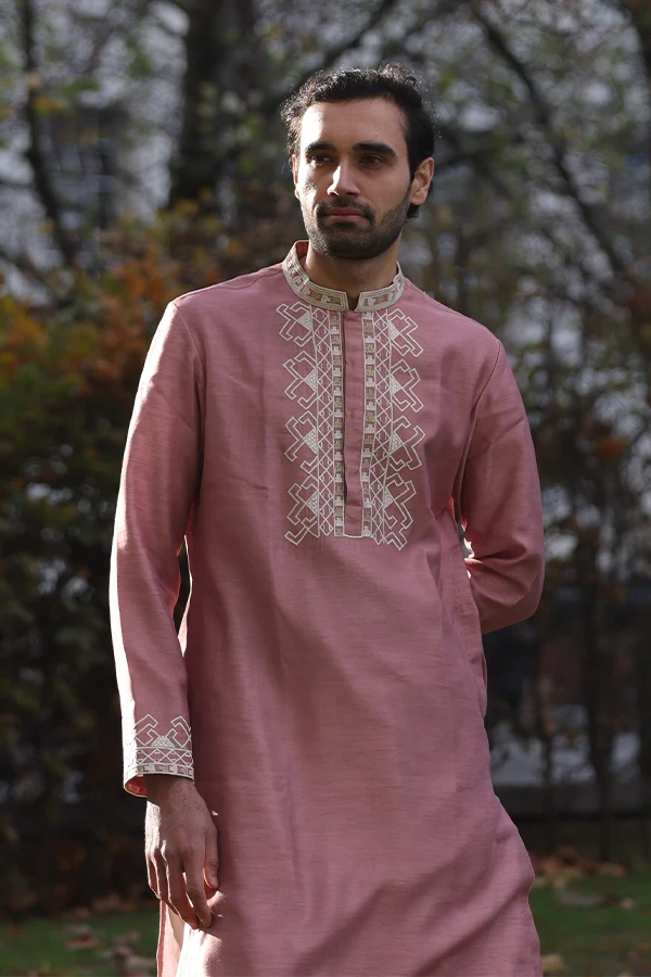 DUSTY PINK ETHNIC KURTA Hover