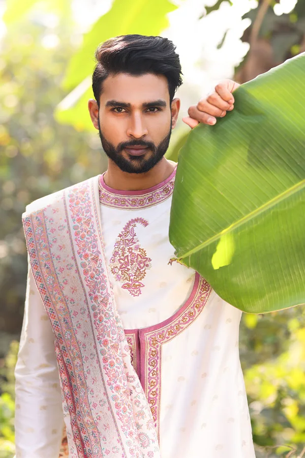 IVORY ETHNIC CO-ORD ANGRAKHA SET Hover