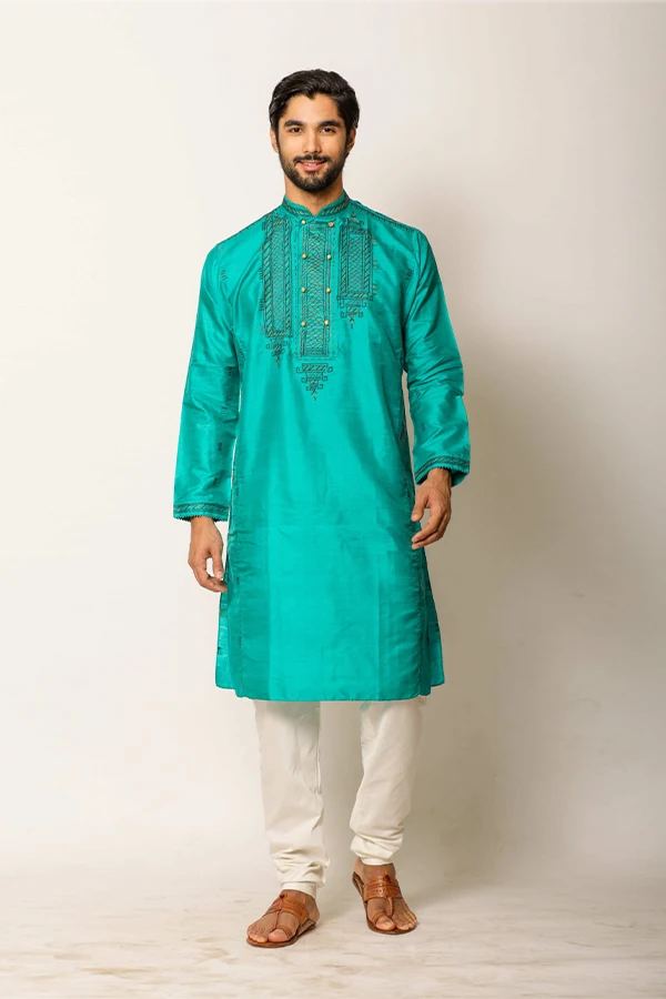 KANTHA PATTERN EMBROIDERED KURTA Hover