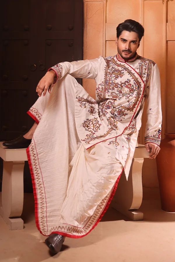 MAJESTIC ZODIAC EMBROIDERED ANGRAKHA Hover