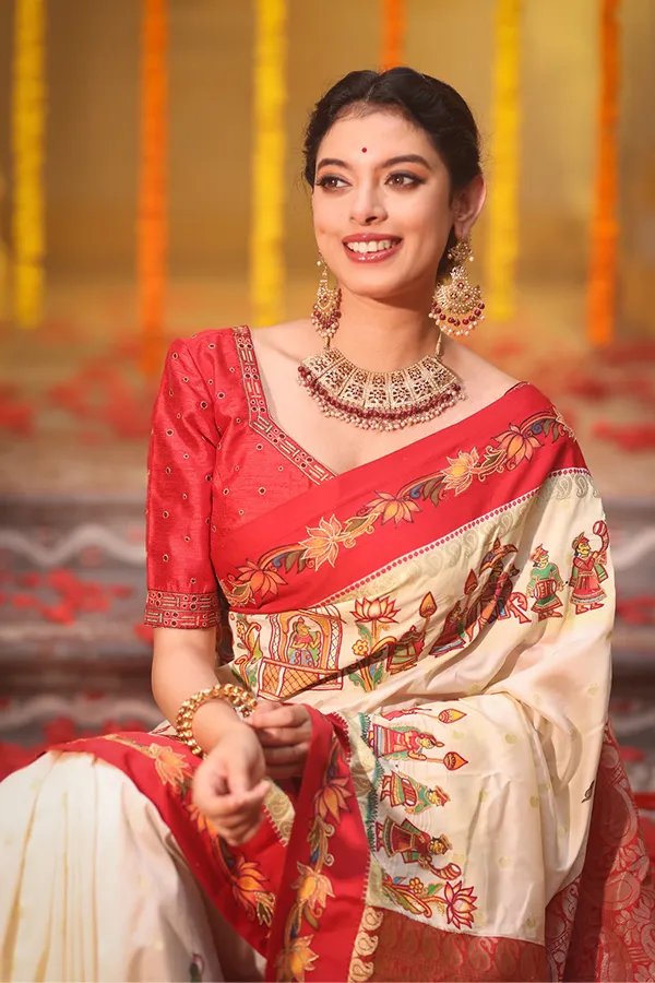 RASAMANJARI || GOROD BRIDAL REGAL HANDPAINTED SAREE