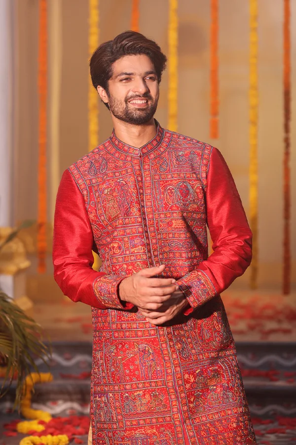 RED FAIRYTALE WEDDING GROOMSWEAR