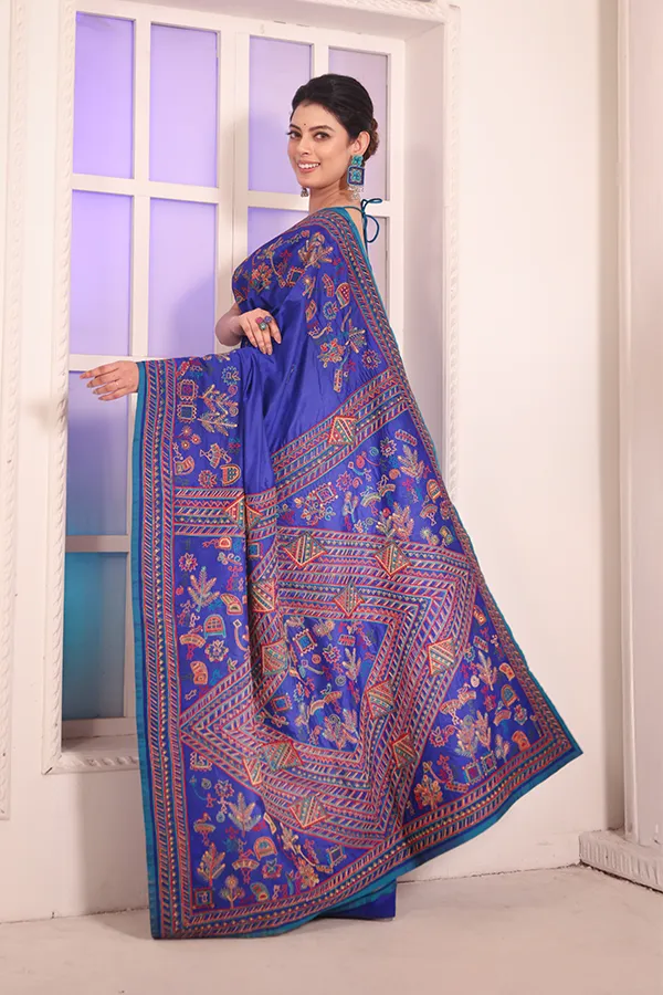 SHANAYA || TIMELESS  BENGAL ART EMBROIDERED SAREE Hover