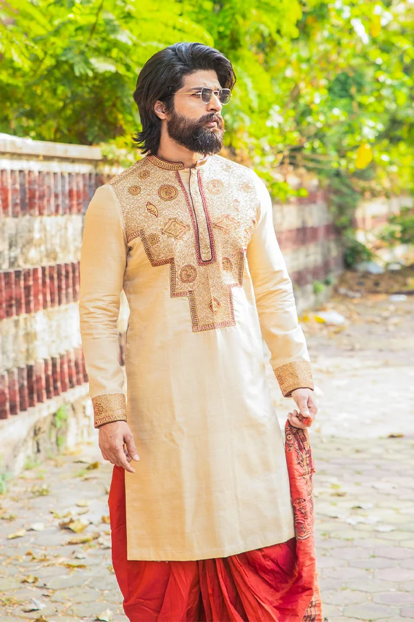 TUSSAR ROYAL KASHIMIRI WORK KURTA