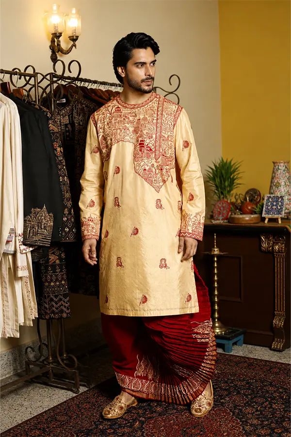 TUSSAR SILK 19TH CENTURY KOLKATA KURTA