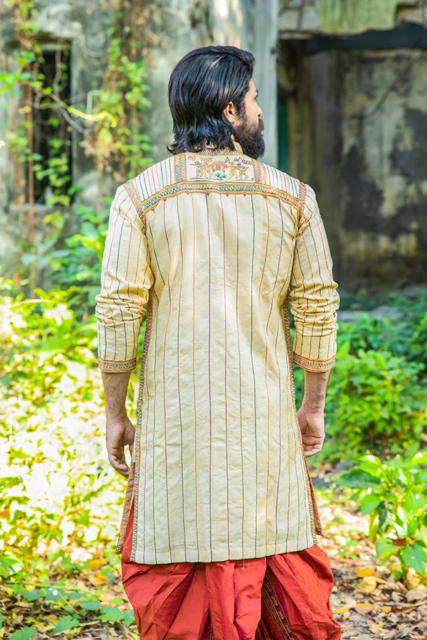 TUSSAR WEDDING MOTIF EMBROIDERED ACHKAN Hover