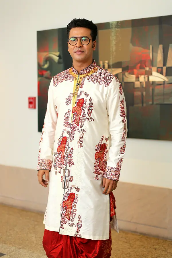 VINTAGE AKSHAR EMBROIDERED ACHKAN Hover