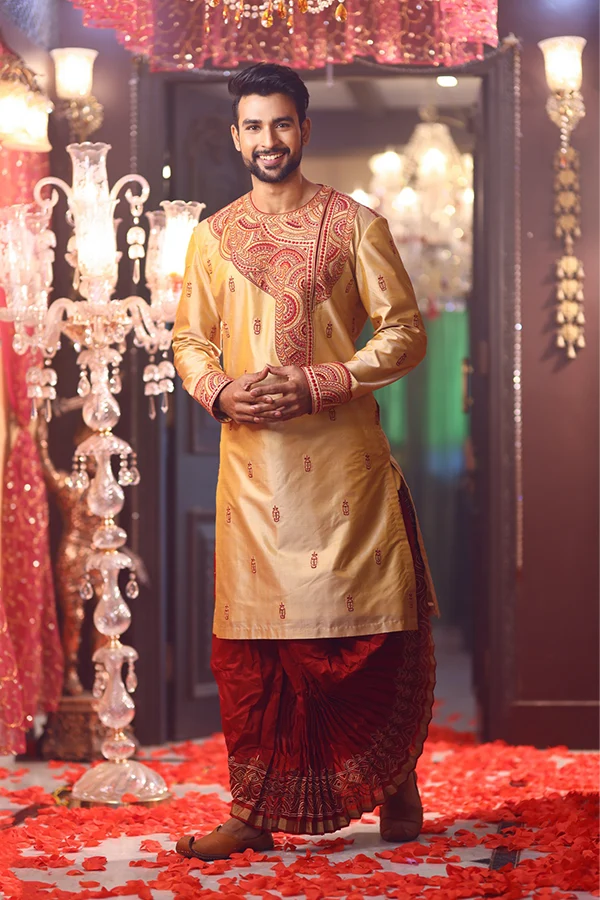 WEDDING DESIGNER HANDCRAFTED KURTA Hover