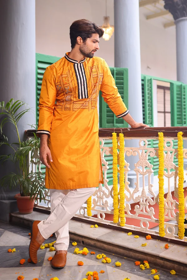 YELLOW /HALDI KANTHA KURTA Hover